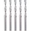 EU_HOZLY 3.175 x 22 mm UP & Down Cut Two Flauti Spiral Carbide Mill Tool Cutter per fresa CNC Router compressione legno bit confezione da 5