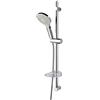 Duschmeister Meister Slim Neo 5 doccia doccetta con asta 11 cm e 3 posizioni Set Doccia Tubo Soffione a mano Supporto pannello doccia tubo flessibile per colonna pioggia