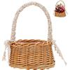 YBFBSJK Cesto Di Vimini Per Fiori In Rattan Cestino Con Vaso Di Fiori Cesto Fatto a Mano Cestini Per Matrimoni Per La Decorazione Della Tavola Di Nozze Decorazione In Stile Country