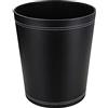 KINGFOM™ Classico Cestino per la Carta in Pelle, per Ufficio/Bagno/Cucina/Camera da Letto (Nero)