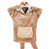 LATH.PIN Unisex Felpa con Cappuccio Panda Maglione Grande Vestito da Camera Animale Microfibra Coperta Flanella Panda Carino Morbido Spessa Caldo con Grandi Tasche, Pigro, S