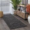 Livabliss Tappeto Shaggy Home Ampio Tappeto Salotto Moderno, Sala da Pranzo, Morbido Tappeti Shaggy per Camera da Letto, Motivo Astratto Berbero Peloso, leggera da Pulire, 80x220 cm Grigio Scuro