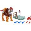 Masters of the Universe Origins Stridor Figure - With Robot Horse, Launcher & 3 Plasma Blasts - Includes Display Stand - 7' Tall - Gift for Kids 6+