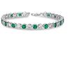 Diamond Treats Bracciale Tennis Verde, Braciale Argento 925 con Castone Incastonato di Zirconi Verdi, Braccialetti Verdi con Confezione Regalo per Donna e Ragazza