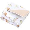 TupTam Tappeto Play Mat Per Bambini e Neonati Coperta 120 x 120 cm Gioco Imbottita XXL, Animali della foresta Marrone Beige Volpe Cervo