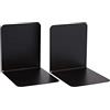 Alco 4302-11 - Reggilibri in metallo, 130 x 140 x 140 mm, 2 pezzi, colore: Nero