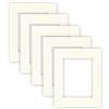 nielsen Conservation Passepartout cartone 1,5 mm, set di 5, formato esterno 24x30 cm per formato immagine 15x20 cm, bianco crema con struttura