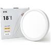 LVL Plafoniera a LED rotonda da 18W 23cm, CCT moderna lampada da soffitto a filo per bagno, corridoio, cucina, camera da letto, ufficio (bianco, Φ23cm-18W)