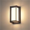 Klighten 20W Applique da Parete LED Esterno Interno, Luci da Parete IP65 Lampade da Parete Moderno per Ingresso Terrazza Giardini, PC + Alluminio, 1080 Lumen, Bianco Caldo 3000K, Nero