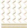 GOMAKERER 20 set Protezioni Angolari per Borse In Metallo, Angolo In Metallo di L per Protezione Di Borsa Avvitata Bordo Decorativo Fibbia Hardware per La Realizzazione di Borse (Oro Chiaro)