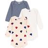 Petit Bateau A0953, Body a righe a maniche lunghe Unisex - Bimbi 0-24, Variante 1, 3 mesi