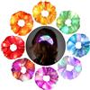 JIZZU 8 elastici per capelli a LED, colorati e luminosi, per donne e ragazze, per feste di Natale e rave al buio