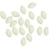 PATIKIL 10x6mm Luminoso Pesca Perline, 200 Pezzi Plastica Bagliore Pesca Esca Uova Attrezzatura Perlina Attacco Strumento Ovale, Bianco