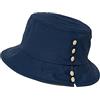 Comhats - Cappello da pioggia pieghevole, da donna, impermeabile, con sottogola, SPF 50+, M