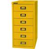 BISLEY MultiDrawer, Serie 29, DIN A4, 6 cassetti, Acciaio, 641 Giallo Zinco, 38 x 27.9 x 59 cm