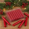 MIJOMA Set di Candele per Albero di Natale, Piramide, Feste di Compleanno e Torte - Lunga Durata, Ø 11 x 105 mm (20, Rosso)