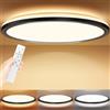 Taipow 24W 2642LM Plafoniera Led Soffitto, Dimmerabile Plafoniere Led a Soffitto con Telecomando & Retroilluminazione, Lampada da Soffitto Camera da letto Cucina Corridoio Balcone