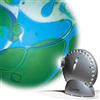 Mathmos Lampada-proiettore Space Projector Argento con dischetti ad olio Blu/Verde