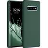 kwmobile Custodia Compatibile con Samsung Galaxy S10 Plus / S10+ Cover - Back Case per Smartphone in Silicone TPU - Protezione Gommata - verde muschio