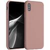 kwmobile Custodia Compatibile con Apple iPhone X Cover - Back Case per Smartphone in Silicone TPU - Protezione Gommata - rosa invernale