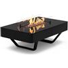 Planika Rio Table Planika - Tavolino da caffè con focolare GPL, nero, portatile, per giardino e terrazza