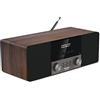 TechniSat DIGITRADIO 3 - Radio Stereo DAB, Impianto compatto (DAB+, VHF, Lettore CD, Bluetooth, USB, Ingresso per cuffie, Ingresso AUX, Radiosveglia, Display OLED, 20 Watt RMS), Noce