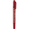 pentel Marcatore permanente doppia punta Pentel Twin Tip tratti F-M rosso N75W-BE