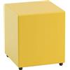 motris Pouf in similpelle cubico 40x40x46 cm Motris giallo PSRT40SPNI01