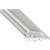 Kügele kuegele Floor profilo 100 cm anodizzato per pavimenti 7 - 15 mm, STS21 S 100