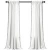 Lush Decor, Tenda grigia con pompon, tinta unita, stile shabby chic, per soggiorno, sala da pranzo, camera da letto (singola), 213,4 x 127 cm, bianco, 213,4 x 127 cm