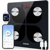 RENPHO Bilancia Pesapersone Digitale, Ricarica USB, Bilancia Impedenziometrica Professionale, Bilancia Smart per iOS e Android, 13 Indici, Altamente Preciso, 180 kg