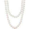 ZAVANA Collana Lunga di Perle 140 cm da Donna - Perle di Conchiglia da 10 mm, Collana Senza Chiusura Multi-Giro, Elegante Gioiello con Sacchetto Regalo