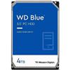 WD Blue 4TB per Desktop, Hard Disk interno da 3.5", 5400 RPM Class, SATA 6 GB/s, Cache da 256 MB, Garanzia 2 anni