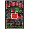 WOGEKA ART Targa retrò in metallo - Bloody Mary Cocktail Ricetta Vodka - Scritta divertente come idea regalo per compleanno, Natale, decorazione 20 x 30 cm, design vintage in metallo 431