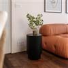 DEGHI Tavolino rotondo 35 cm in legno di mango nero cannettato - Malua