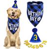 Amaxiu Set per Festa di Compleanno per Cani - Cappello a Bandana con 8 Numeri Luccicanti, Glitterato e Scozzese per Animali Domestici di Taglia Piccola
