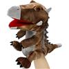 lilizzhoumax Dinosauro Anchilosauro Peluche burattino a mano, Simulazione Animale Dinosauro Peluche, Simpatico gioco di ruolo, giocattoli interattivi per la prima educazione dei bambini