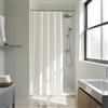 YISURE tenda da doccia stretta Crema 120cm per piccole vasche da bagno, tenda da bagno in tessuto poliestere idrorepellente con 8 occhielli in metallo, larghezza 120 x altezza 200cm