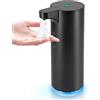 LAOPAO Dispenser di sapone automatico in acciaio inox, erogatore di sapone elettrico - Dispenser di sapone per sapone da bagno IPX5 impermeabile USB-C ricarica con sensore, sensore di movimento a