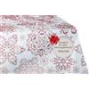casaviva - Tovaglia in Raso di Cotone Extra Morbido - Tovaglia Rettangolare Idrorepellente Stirofacile Antimacchia - Tovaglia 150x240 cm Rosso Christmas