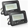 EXTRASTAR Faretti a LED per esterni 30W Potenti luci a LED per esterni IP65,Luce Bianca Fredda 6500K di sicurezza per terrazza, giardino, patio, parco, garage,2 Pezzi