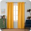 GIRASOLE HOME Coppia Tende Barbados Termiche Totalmente Oscuranti 2 Pannelli da 90x240cm con Tasca, Giallo