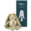 KALOO - Lapinoo - Burattino Coniglio Verde - Piccolo Peluche per Neonati in Velluto a Coste - 25 cm - Materiale Ultra Soffice - Cofanetto Regalo - dalla Nascita, K218014