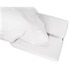 Tata Home Completo Lenzuola Raso di Cotone Matrimoniale Completo Letto 2 Piazze Tinta Unita Colore Bianco