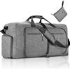 Comius Sharp 65L Borsone da Viaggio Pieghevole, Borsa Sportiva Grande con Borsa per Scarpe, Borsa da Viaggio Grande Capacità da Uomo e Donna,Borse Weekend (Grigio)