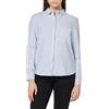 Pieces PCIRENA LS Oxford Shirt NOOS-17087952 Camicia, Multicolore (Bright White Stripes: Kentucky Blue), 42 (Taglia Produttore: Small) Donna