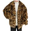 BELLIDONNA Invernale Cappotto in Pelliccia Sintetica da Uomo Uomo Leopard Inverno Caldo Fashion Outdoor Woolen Faux Fur 'Coat Collar Overcoat Giacca Antivento da Uomo per Invernale (Khaki, XXL)