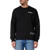 Champion Legacy Basketball - Powerblend Fleece Crewneck Felpa, Nero/Grigio Monumento, S Uomo FW23