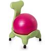 Kikka Active Chair Verde con Palla Fucsia - Sedia ergonomica con Pallone Gonfiabile