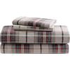 Eddie Bauer Sheet Set di Biancheria da Letto in Flanella di Cotone, Spazzolato per Una Maggiore Morbidezza, Accogliente Decorazione per la casa, Montlake Plaid, Completo